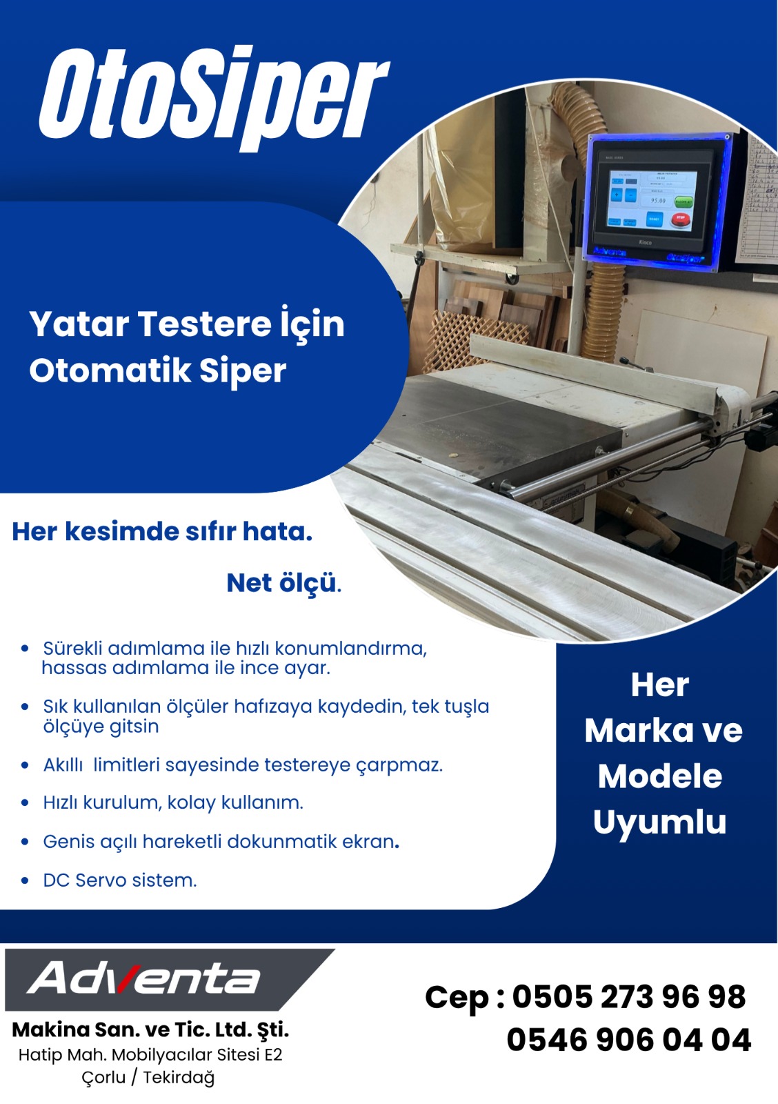 OtoSiper Dokunmatik Kontrol Ekranı